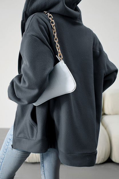 Chic und Stil | Casual pullover cardigan with hood