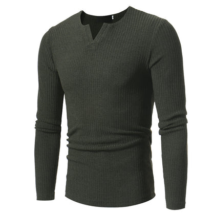 T-shirt à manches longues pour hommes en design moderne en tricot fin Chic und Stil