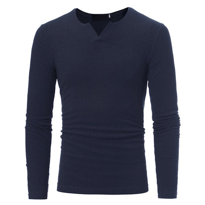 T-shirt à manches longues pour hommes en design moderne en tricot fin Chic und Stil