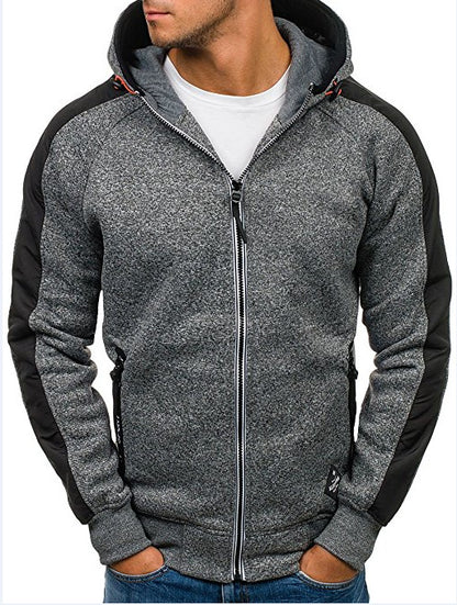 Veste à capuche sportive pour hommes avec design de panneaux innovant Chic und Stil