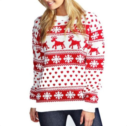 Pull de Noël pour femmes avec design de renne festif et le classique motif norvégien Chic und Stil