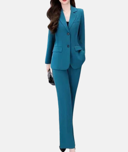Chic und Stil | Elegant trouser suit with tailored blazer