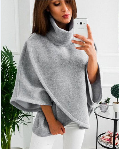 Pull-over oversize douillet pour femmes avec col haut Chic und Stil