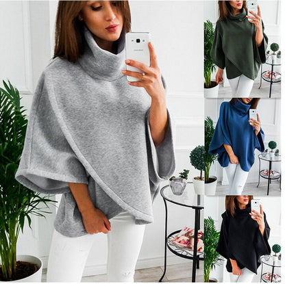Pull-over oversize douillet pour femmes avec col haut Chic und Stil