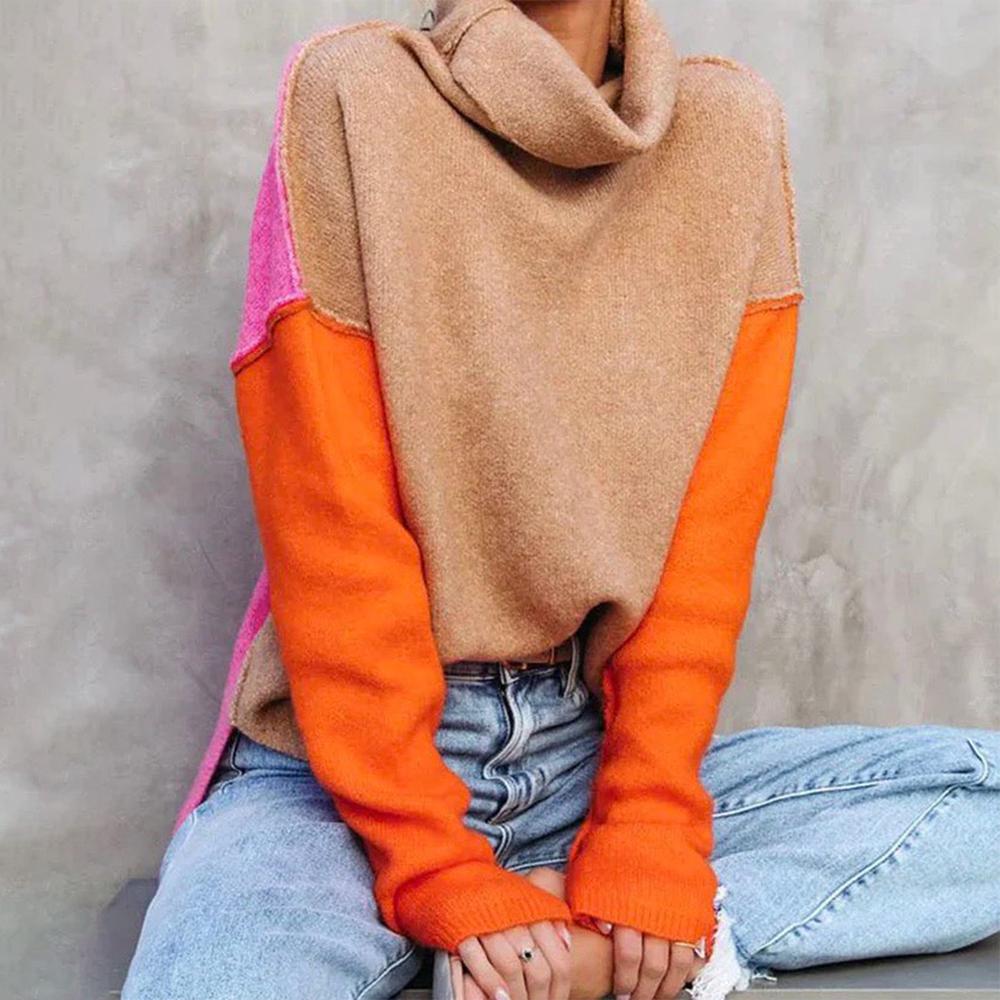 Chic und Stil - Pull à blocs de couleurs époustouflant