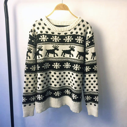 Pull de Noël pour femmes avec design de renne festif et le classique motif norvégien Chic und Stil