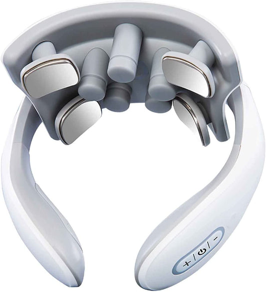 Chic and Style | Neck Massager with Heat, Pain Therapy, Smart Neck Massager, 4 Massage Heads Handheld Deep Tissue Trigger Point Massager