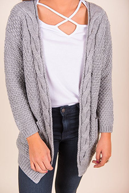Cardigan en gros tricot pour femmes avec design asymétrique et manches décontractées Chic und Still