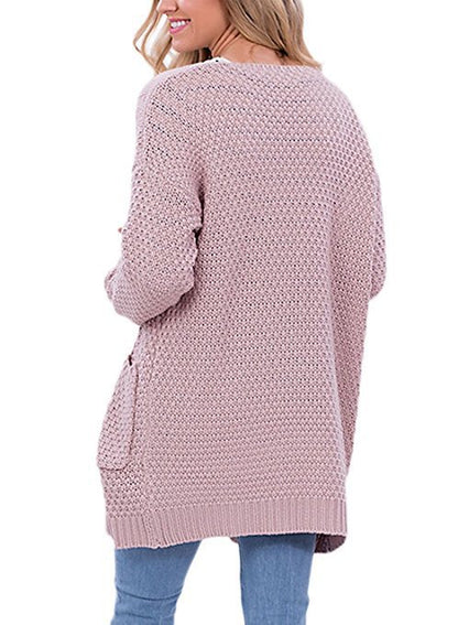 Cardigan en gros tricot pour femmes avec design asymétrique et manches décontractées Chic und Still