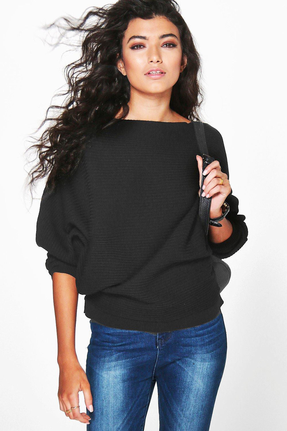 Pull femme décontracté en tricot avec coupe oversized innovante et manches bouffantes à la mode Chic und Stil