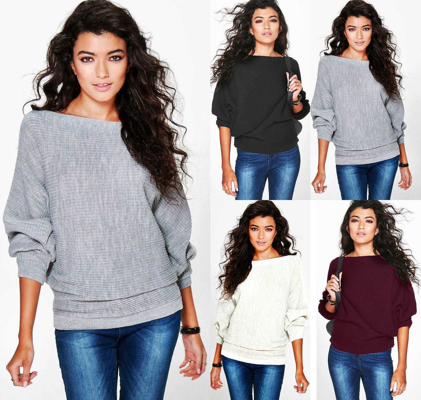 Pull femme décontracté en tricot avec coupe oversized innovante et manches bouffantes à la mode Chic und Stil