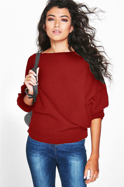 Pull femme décontracté en tricot avec coupe oversized innovante et manches bouffantes à la mode Chic und Stil