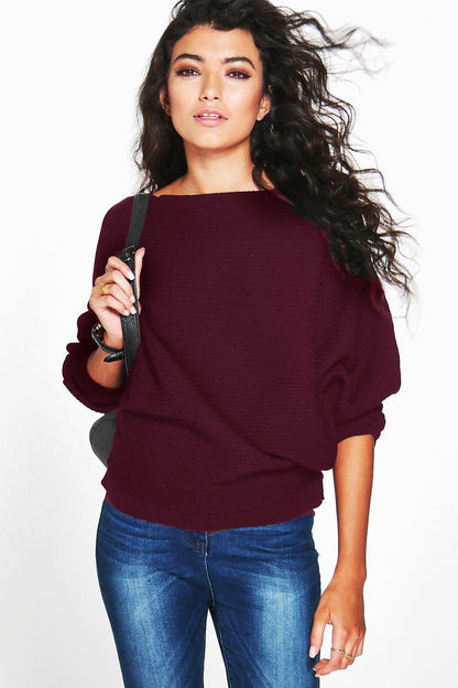 Pull femme décontracté en tricot avec coupe oversized innovante et manches bouffantes à la mode Chic und Stil