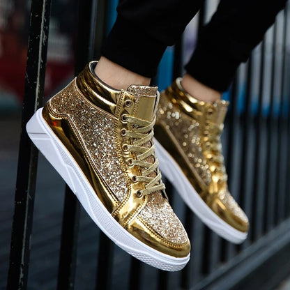 Chic und Stil | Men's Basketball Shoes with Shiny Effect