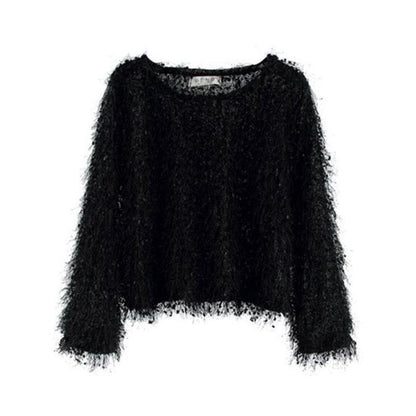 Chic and Stil | Round neck teddy sweater