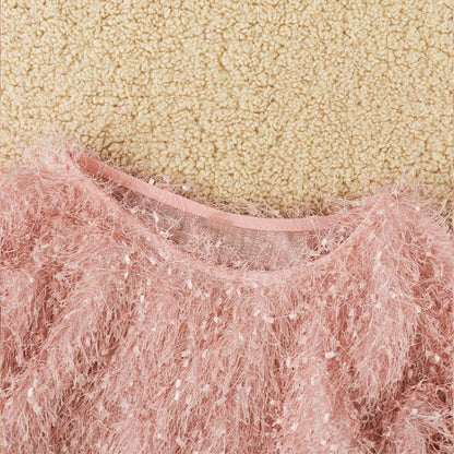 Chic and Stil | Round neck teddy sweater