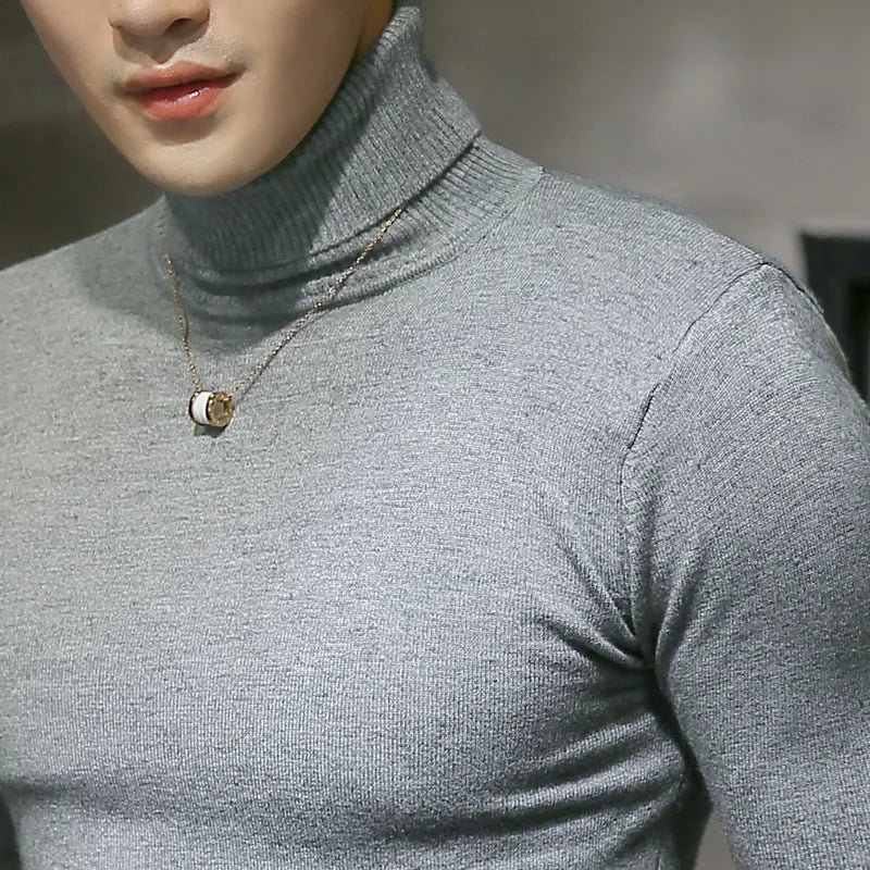 Men’s Merino Wool Turtleneck Sweater, Elegant & Comfortable | Chic und Stil