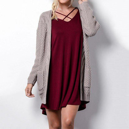 Cardigan en grosse maille pour femmes avec poches pratiques et coupe décontractée Chic und Still