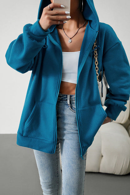 Chic und Stil | Casual pullover cardigan with hood