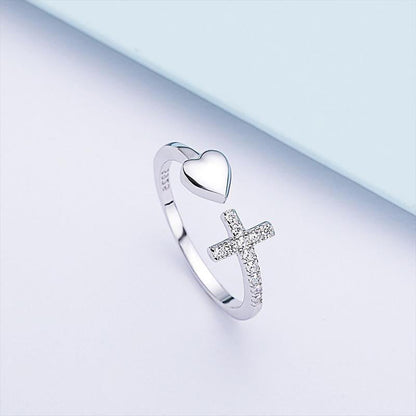 Chic and Style | S925 Sterling Silver Love Cross Ring