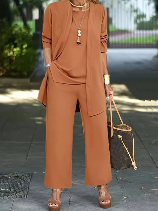 Chic und Stil | Women's Elegant Three-Piece Pantsuit for Women