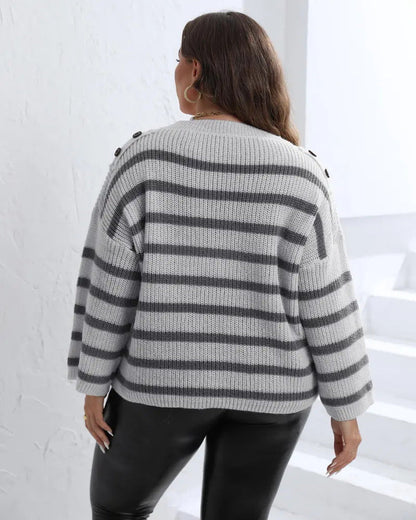 Chic und Stil | Pull en goutte d'eau rayé