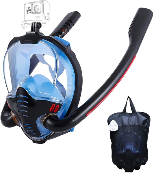 Chic and Style | Snorkeling Mask with Anti-Fog Cloths, 180 Degree HD Panoramic View 