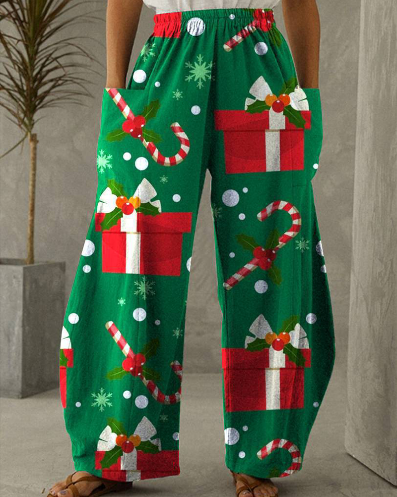 Chic und Stil | Christmas Print Leisure Pants