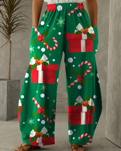 Chic und Stil | Christmas Print Leisure Pants