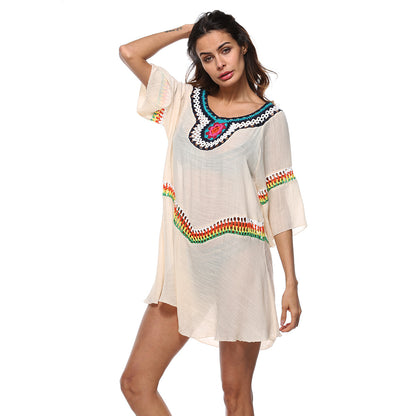 Tunique de plage brodée pour femmes Chic und Stil