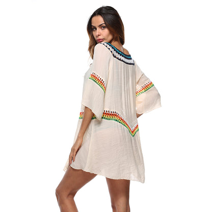 Tunique de plage brodée pour femmes Chic und Stil