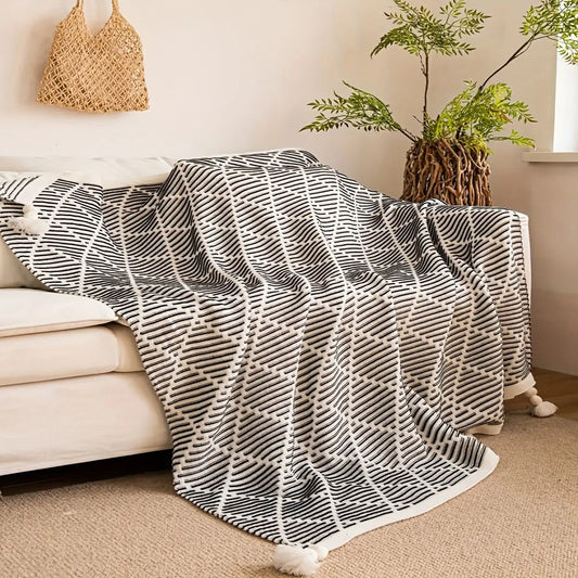 Couverture Nordic à Motif Carreaux Double Face – Embellissez Votre Intérieur avec Style-Deken-ChicUndStil