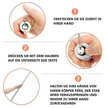 ChicundStil | Bâton métallique portable pour l'autodéfense et les tours de magie