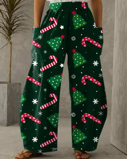 Chic und Stil | Christmas Print Leisure Pants