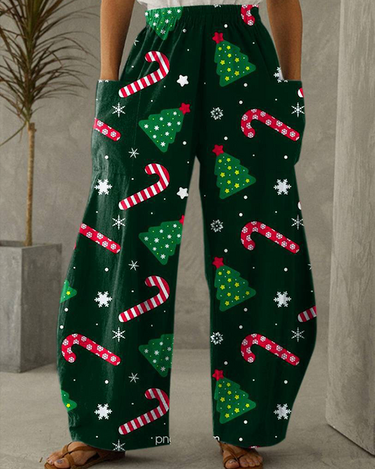 Chic und Stil | Christmas Print Leisure Pants