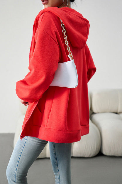 Chic und Stil | Casual pullover cardigan with hood