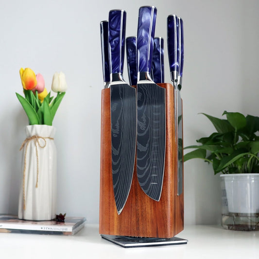 Ensemble de 8 Couteaux de Cuisine Professionnels - ChicUndStil