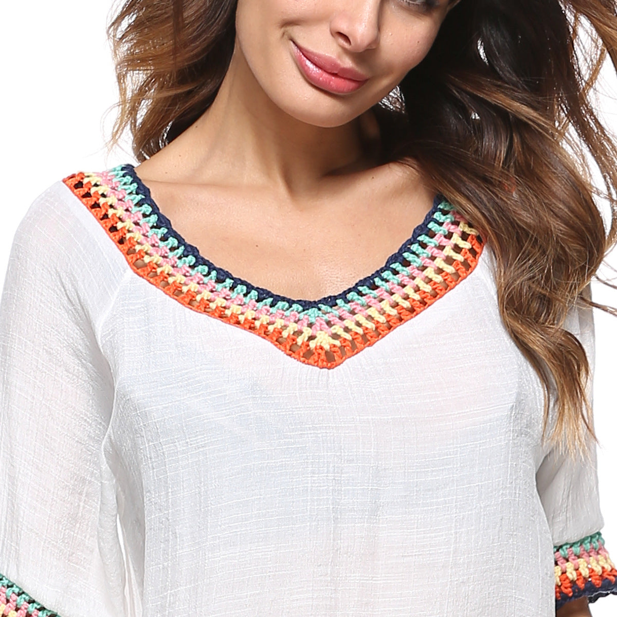Tunique de plage à franges élégante pour femmes Chic und Stil