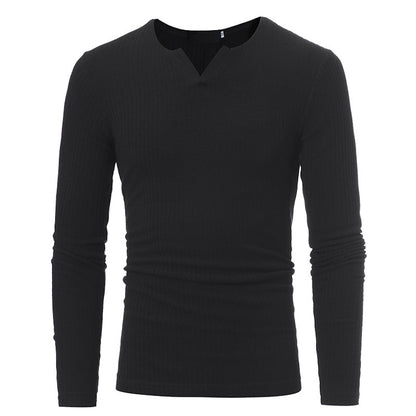 T-shirt à manches longues pour hommes en design moderne en tricot fin Chic und Stil