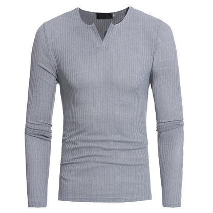 T-shirt à manches longues pour hommes en design moderne en tricot fin Chic und Stil