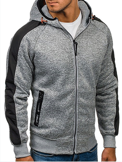 Veste à capuche sportive pour hommes avec design de panneaux innovant Chic und Stil