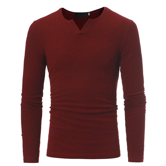 T-shirt à manches longues pour hommes en design moderne en tricot fin Chic und Stil
