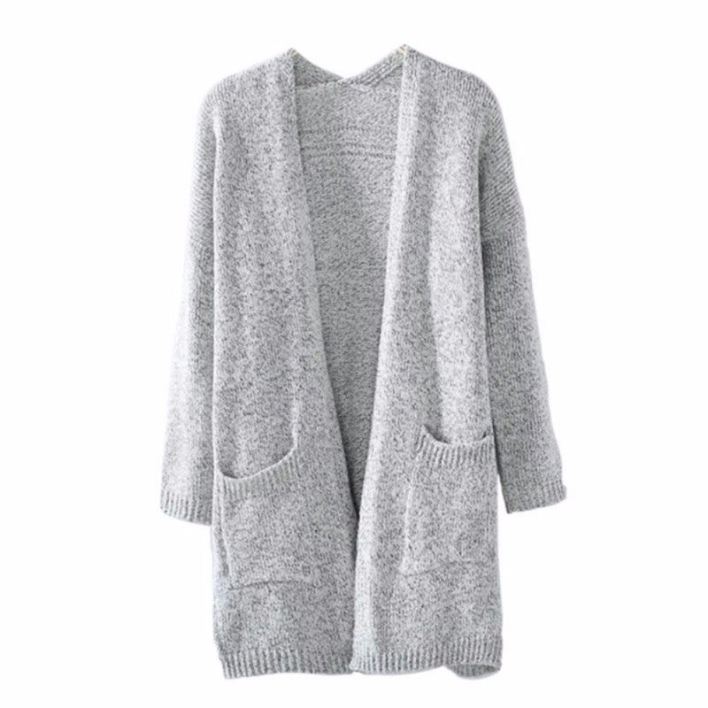 Dames grand tricot cardigan à nouer avec poches pratiques et coupe décontractée Chic und Still