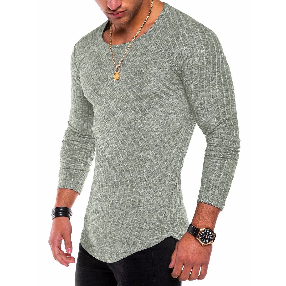 Chemise à manches longues pour hommes avec surface texturée Chic und Stil
