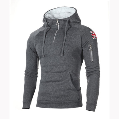 Sweat à capuche pour hommes avec fermeture éclair pratique et intérieur en matériau doux Chic und Stil