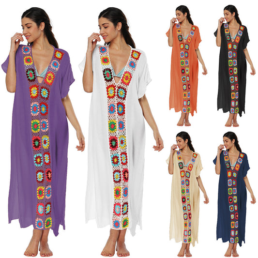 Robe d'été en crochet inspirée du bohème pour femmes Chic und Stil