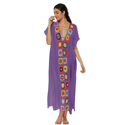 Robe d'été en crochet inspirée du bohème pour femmes Chic und Stil