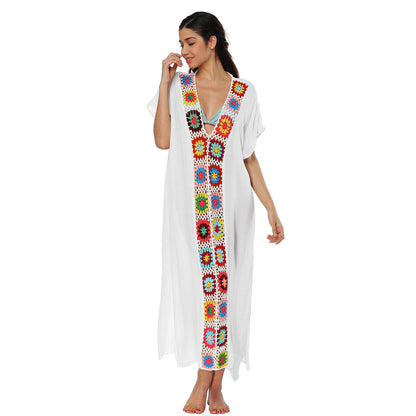 Robe d'été en crochet inspirée du bohème pour femmes Chic und Stil