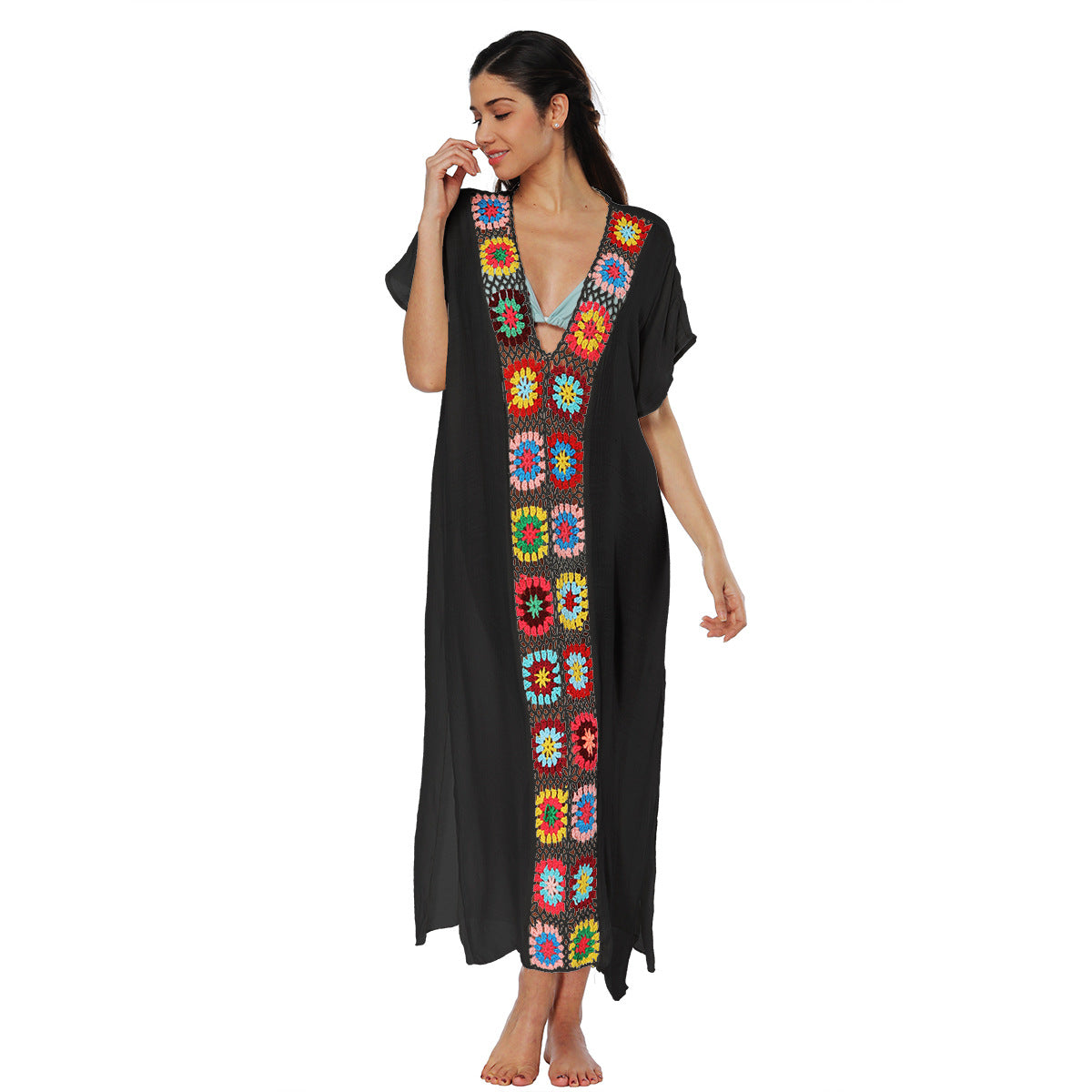 Robe d'été en crochet inspirée du bohème pour femmes Chic und Stil