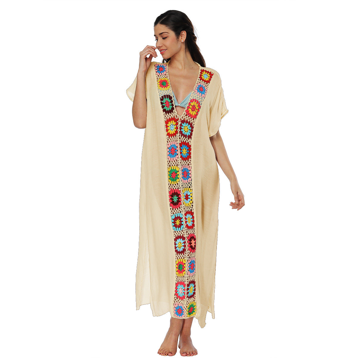 Robe d'été en crochet inspirée du bohème pour femmes Chic und Stil